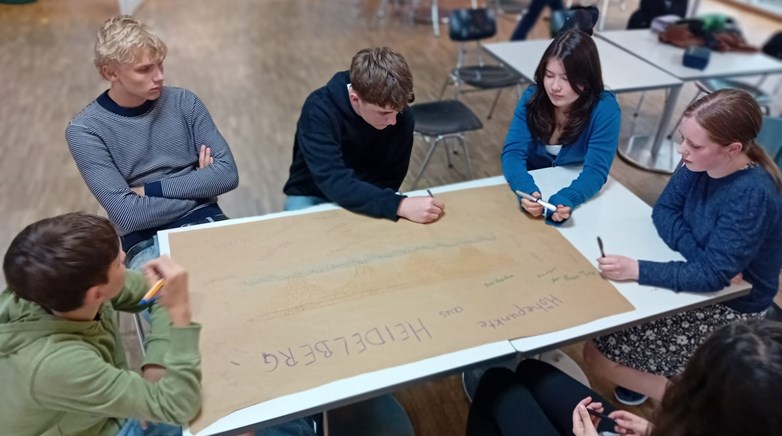 German Exchange student group sessions, getting to know each others cities  