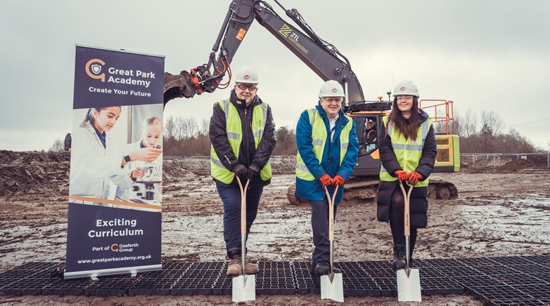 Breaking ground at the new Great Park Academy site