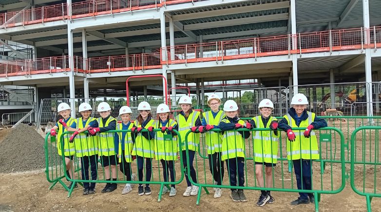 Steel signing at Great Park Academy 