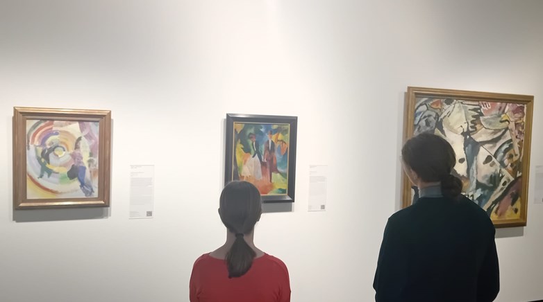 German Exchange students enjoying some art