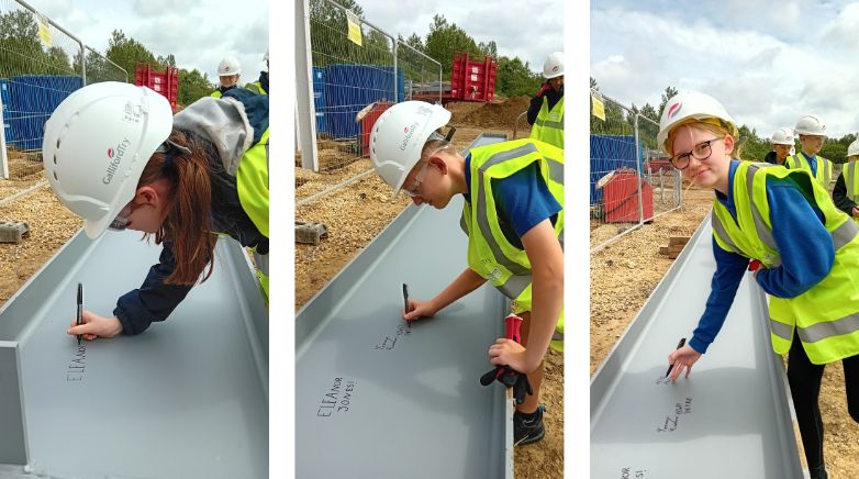 Steel signing at Great Park Academy 