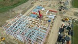 Steel Frames Erected for the New School